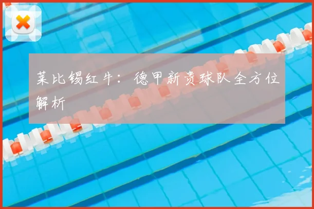 莱比锡红牛：德甲新贵球队全方位解析
